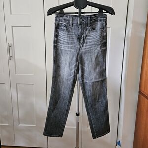 White House Black Market Distressed Charcoal/Black Jeans